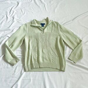 Y2K Karen Scott Green Sweater Size Large